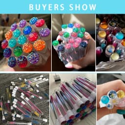 10/50pcs Reusable Eyelash Brush Tubes Eyebrow Brush Eyelash Wands Replaceable Dust-proof Drill Rose Bottom