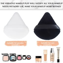 10/20Pcs Triangle Velvet Powder Puff Pizza Flours Mini Face Makeup sponge Cosmetics Washable Lightweight Makeup Tool