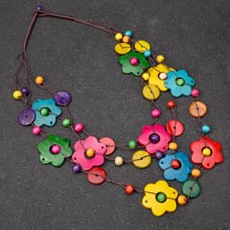 UDDEIN Bohemian maxi necklace for women party jewelry multi layer wood tassel pendant statement choker flower necklace collar