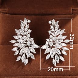 Huitan Gorgeous Women's Stud Earrings Full with Dazzling CZ Stone Sparkling Ear Piercing Earrings Party Jewelry Drop Shipping