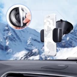 Car Suction Cup Phone Holder 360° Rotation Universal Dashboard Windshield Phone Mount for iPhone Samsung Android Smartphone GPS