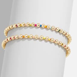 KKBEAD Unfade 3mm Gold Color Beads Bracelet Boho Colorful Jewelry for Women Girl Gift Stretch Bracelets Pulseras Femme