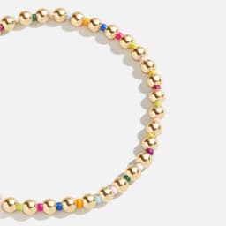 KKBEAD Unfade 3mm Gold Color Beads Bracelet Boho Colorful Jewelry for Women Girl Gift Stretch Bracelets Pulseras Femme