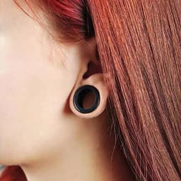 2PCS Flexible Silicone Skin Ear Tunnels Plugs Hollow Flesh Color Gauges Piercing Expander Earring Body Jewelry Earlets 3-20mm