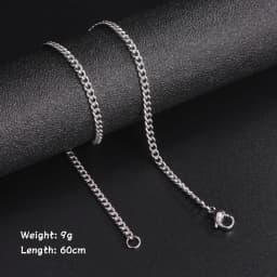 Skyrim Fashion 60cm Long Box Chain Necklace Men Stainless Steel Black Gold Color Link Chains Basic Punk Jewelry Wholesale