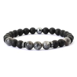 Noter Handmade Mens Bracelet 8mm Onyx Tiger Eyes Stone Beaded Braclet Hematite Healing Braslet Cadeau Homme Leisure Accessories