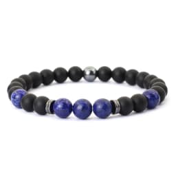 Noter Handmade Mens Bracelet 8mm Onyx Tiger Eyes Stone Beaded Braclet Hematite Healing Braslet Cadeau Homme Leisure Accessories
