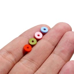 350Pcs/Lot 6mm Flat Round Polymer Clay Beads Loose Spacer Beads for Jewelry Making DIY Needlework Bracelet Necklace Earrings