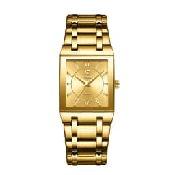 LiEBIG Luxury Golden Quartz Wristwatches For Female Girl Male Fashion 30m Waterproof Women Ladies Mens Watches Relogio Feminino