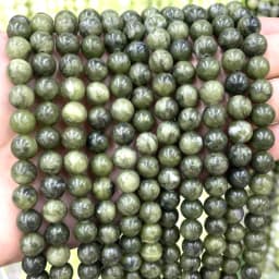 4 6 8 10 MM Natural Green Jades Stone Round Loose Spacer Beads For Jewelry Making DIY Bracelet Necklace Accessories