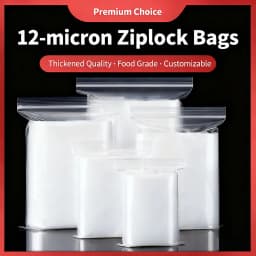 100pcs Zip Lock Plastic Bag Reclosable Transparent Bag Shoe Bag Vacuum Storage Bag Sanitary Bag Poly Clear Bags Thickness 0.12mm