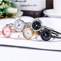 YIKAZE Women Bracelet Watch Retro Gold Bangle Women Watches Stainless Steel Retro Ladies Quartz Wristwatch Clock Dress Watch