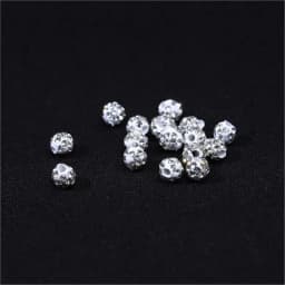 50pcs White Rhinestone Beads Polymer Crystal Spacer Bead For DIY Necklace Bracelet Jewelry Making Accessories Supplies Wholesale