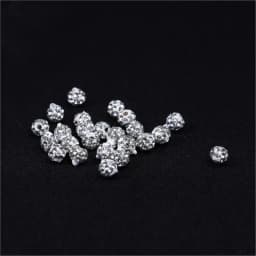 50pcs White Rhinestone Beads Polymer Crystal Spacer Bead For DIY Necklace Bracelet Jewelry Making Accessories Supplies Wholesale
