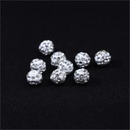 50pcs White Rhinestone Beads Polymer Crystal Spacer Bead For DIY Necklace Bracelet Jewelry Making Accessories Supplies Wholesale