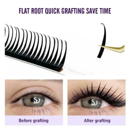 NATUHANA New 0.07mm Wet Eyelash Extension Manga Wispy Cosplay Type Spikes Lashes Extensions Volume Premade Fans Lashes Supplies