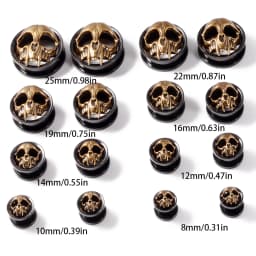 1 Pair Top Quality Stainless Steel Skull Ear Tunnels Plugs Expander Gauge Stretcher Earrings Screw Gauges Piercing Jewelry