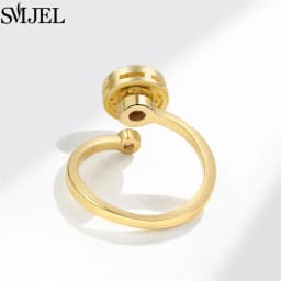 SMJEL Fashion Cherry Blossom Anxiety Ring Fidget Spinner Rings for Women Cute Cat Bee Bunny Butterfly Rotating Ring Wedding Gift