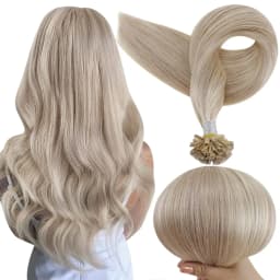 Full Shine U Tip Hair Extensions Fusion Hair Balayage Color 40-50g Keratin Glue Beads Prebonded Remy Human Hair Extensions