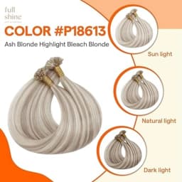 Full Shine U Tip Hair Extensions Fusion Hair Balayage Color 40-50g Keratin Glue Beads Prebonded Remy Human Hair Extensions