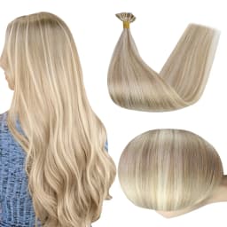 Full Shine U Tip Hair Extensions Fusion Hair Balayage Color 40-50g Keratin Glue Beads Prebonded Remy Human Hair Extensions