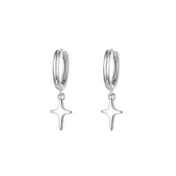 REETI 925 Sterling Silver star hoop Earrings Temperament Simple Inlaid for Women Wedding Jewelry Accessories