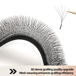 MENGLUKE 5D W Shaped Bloom Automatic Flowering Premade Fans Eyelashes Extensions Natural Soft Light High Idividual Lashes