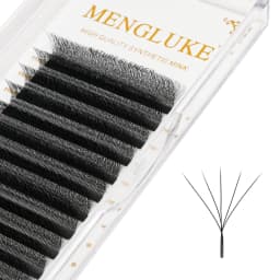 MENGLUKE 5D W Shaped Bloom Automatic Flowering Premade Fans Eyelashes Extensions Natural Soft Light High Idividual Lashes