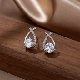 Classic Gold Color Stainless Steel Geometric Circle Hoop Earrings for Women Charm Zircon Korean Jewelry Party Accessories Gift