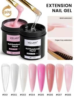 150g Poly Nail Gel UV LED Cured Builder Nail Gel Acrylic Crystal Nail Extension Gel For Nails DIY At Home Salon