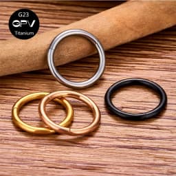 G23 Titanium Vacuum Plating Multiple Colors Nose Septum Ring Perforated Jewelry Nose Ring Punk Men's and Women's Earrings