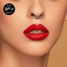 G23 Titanium Vacuum Plating Multiple Colors Nose Septum Ring Perforated Jewelry Nose Ring Punk Men's and Women's Earrings