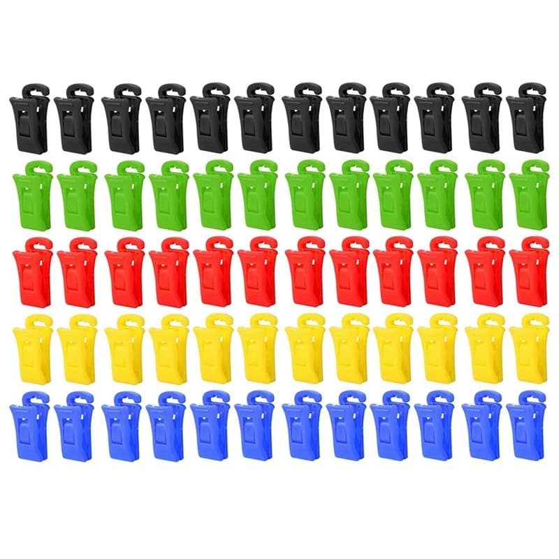 60 Sock Clips For Washing Machine And Dryer, Sock Clips With Hooks,Sock Holder Washing Machine, Directly Into The Drawer Durable