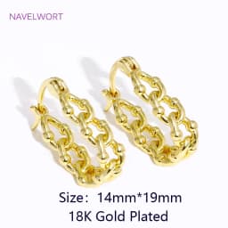 Trendy 18K Gold Plated Brass Geometric Hoop Earring Inlaid Zircon Twist Round Earring,Jewelry Party Gifts For Women Wholesale