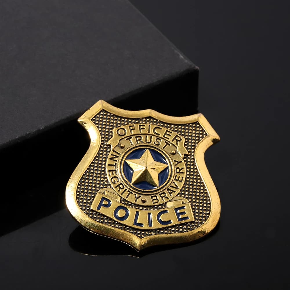 Cartoon Metal Badge Brooch Judy Hopps Police Pin for Women Men Lapel Pin Jewelry