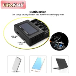 LiitoKala Lii-M4 18650 Charger LCD Display Universal Smart Charger Test Capacity 26650 18650 21700 AA AAA Battery 4slot 5V 2A
