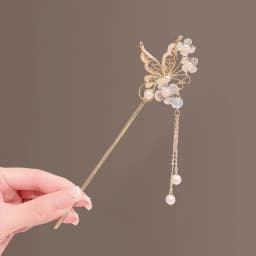Vintage Butterfly Tassel Hairpin for Women Girl New Jewelry Gifts Headdress Hair Clip Chinese Hanfu Hair Sticks Accessories