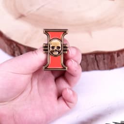Inquisitor Rosette Vintage Metal Enamel Pin Game Brooch Gamer Badge Jewelry
