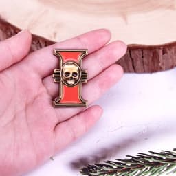 Inquisitor Rosette Vintage Metal Enamel Pin Game Brooch Gamer Badge Jewelry