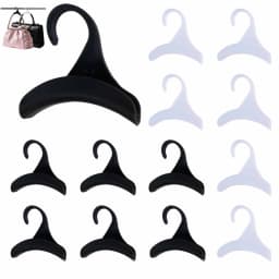 10pcs Widen Plastics Hanger Connection Hook Stackable Space Saving Storage Multifunctional Bag and Hat Hanging Rack