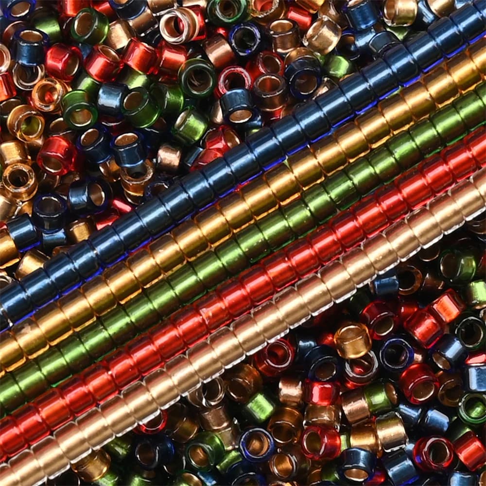 Gold Colour Inside Cylindrical Beads Japan Orignal Colors Glass Beads Bracelets Necklace Ring Making Small Beads For DIY