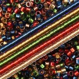 Gold Colour Inside Cylindrical Beads Japan Orignal Colors Glass Beads Bracelets Necklace Ring Making Small Beads For DIY