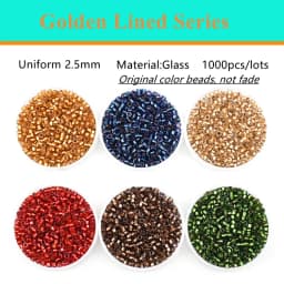 Gold Colour Inside Cylindrical Beads Japan Orignal Colors Glass Beads Bracelets Necklace Ring Making Small Beads For DIY