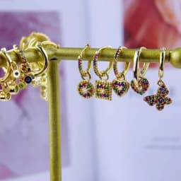925 Sterling Silver Ear Needle Fashion Hoop Earrings Colorful Crystal Pendants Gold Earring Premium Luxury Women's Jewelry Gift