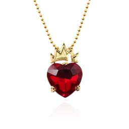 Movie Descendants Necklace Evie Fairest Red Heart Crown Pendant Necklace for Women Jewelrry Accessories