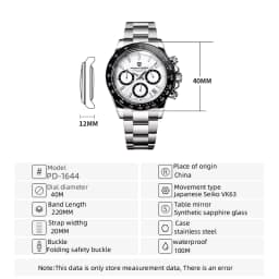 PAGANI DESIGN 2026 New Men's Watches Luxury Rose Gold Quartz Watch For Men 100M Waterproof Sports Chronograph Wristwatch Men