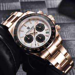 PAGANI DESIGN 2026 New Men's Watches Luxury Rose Gold Quartz Watch For Men 100M Waterproof Sports Chronograph Wristwatch Men