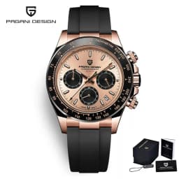 PAGANI DESIGN 2026 New Men's Watches Luxury Rose Gold Quartz Watch For Men 100M Waterproof Sports Chronograph Wristwatch Men