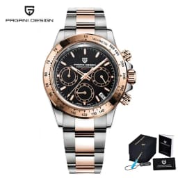 PAGANI DESIGN 2026 New Men's Watches Luxury Rose Gold Quartz Watch For Men 100M Waterproof Sports Chronograph Wristwatch Men