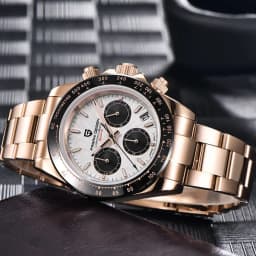 PAGANI DESIGN 2026 New Men's Watches Luxury Rose Gold Quartz Watch For Men 100M Waterproof Sports Chronograph Wristwatch Men